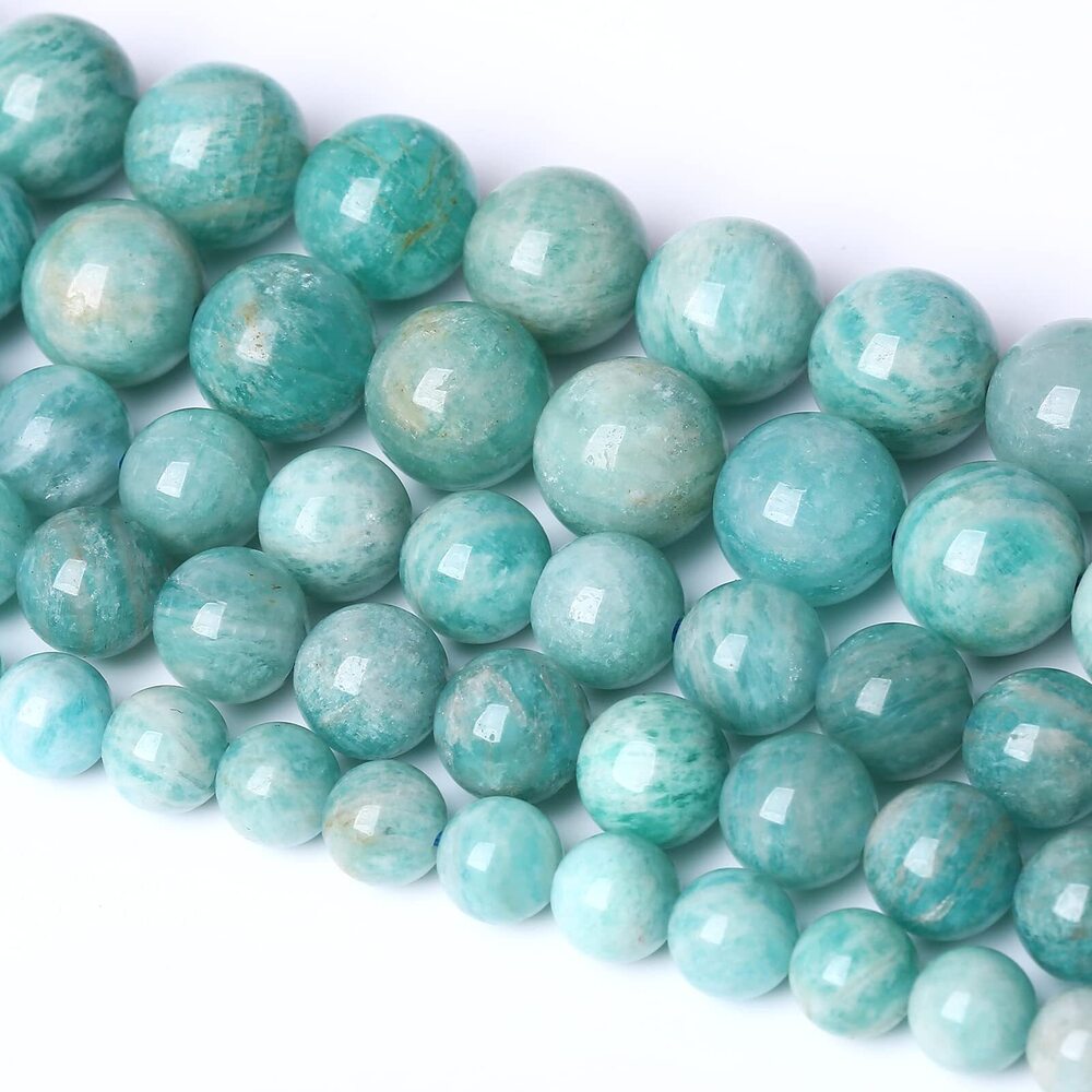 7496 8MM 45PCS Natural Stone Amazonite Gemstone 2A Grade Crystal Loose